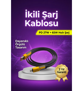 120w Şarj Destekli 3’ü 1 Arada Çoklu Şarj Kablosu – 1.2 Metre
