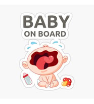 Baby On Board Arabada bebek var Araç Sticker Etiket 19CM md10