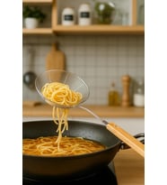 Bambum Ladle - Bambu Saplı Tel Kevgir 18cm (Ahşap)