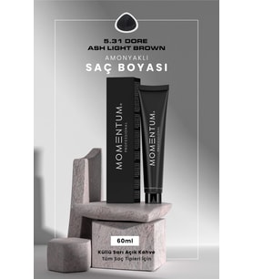 Momentum Kozmetik Saç Boyası Dark Ash Light Brown 5.31 60 ml