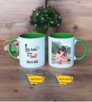 Harika Anne Kupa Bardak Yeşil Fotoğraflı Anneler Günü Doğum Günü Hediyesi