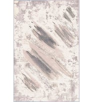 Eliana Home Baskılı, Yıkanabilir Kaymaz Taban Salon Halısı LNA0538 100x150 cm (Bej)