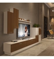 Decoraktiv Eko 6B Slm Dvd Tv Ünitesi Tv Sehpası - Beyaz Ceviz (Beyaz - Ceviz)