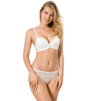 LE JARDİN 6042 DANTEL KAPLI SÜTYEN TAKIMI BEYAZ