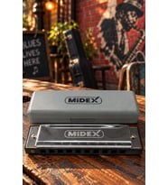 Midex HN-10SL Silver Örf Aletleri 10 Delikli Mızıka Do (c)