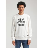 Bisiklet Yaka Ekru Slim Fit Sweatshirt 23FWM60161