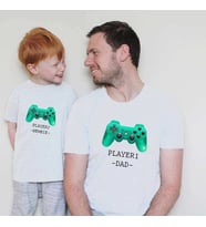 Baba Oğul Kız Giyim Player Tshirt (TEKLİ ÜRÜNDÜR KOMBİN YAPMAK İÇİN 2 ADET SEPETE EKLEYİNİZ)