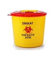 Sarı Tıbbi Atık Çöp Kovası 1,3 Lt – Hijyenik ve Kullanışlı Sağlık Malzemesi