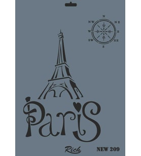 Rich New Seri N-209 Stencil 35x25 cm