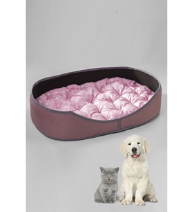 Rahat ve şık Pembe Evcil Hayvan Yatağı, Kedi ve Köpekler İçin Konforlu Yuva