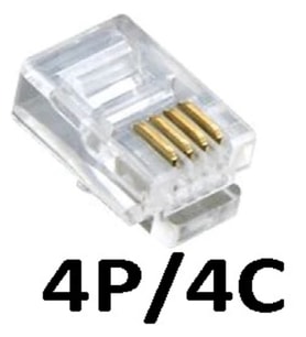 RJ11 4 Pin Telefon Jak Konnektör 4P4C 100 Adet