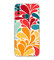 PrintiFy Samsung Galaxy A20S ile Uyumlu Retro Color 5  Kamera Korumalı Şeffaf  Kılıf
