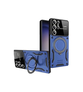 Samsung Galaxy S25 Ultra Kılıf Joy Lens Standlı Kapak - Lacivert