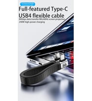 USB4 13 Cm Type-C Kablo 80Gbps, 240W PD 3.1 Hızlı Şarj, 8K@60Hz Görüntü Aktarımı, Kısa Esnek USB-C Kablo, Thunderbolt 4 ile Uyumlu OTGH