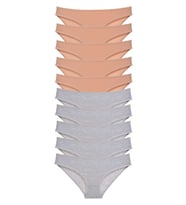 Mulvxbrf Brf02 10 Adet Süper Eko Set Likralı Kadın Slip Külot Ten Gri (Mulvix)