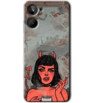 Realme 10 4G Kılıf HD Desen Baskılı Kılıf - Devil Girl