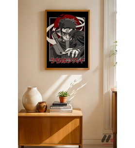 Naruto Shisui Uchiha Poster, Ahşap Çerçeveli Duvar Tablosu - Anime Severlere Özel