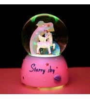 Unicorn Temalı  Püskürtmeli Büyük Boy Kar Küresi 