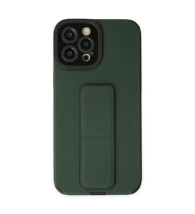 Iphone 12 Pro Max Kılıf Mega Standlı Silikon - Yeşil