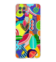 PrintiFy Oppo Reno 4 Lite ile Uyumlu Retro Color 6  Kamera Korumalı Şeffaf  Kılıf