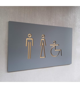 Modern Avantgarde Serisi WC Yönlendirme Levhası