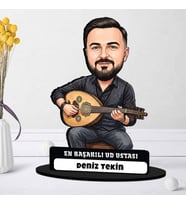 Ud Ustasına Hediye Kişiye Özel Karikatürlü Biblo