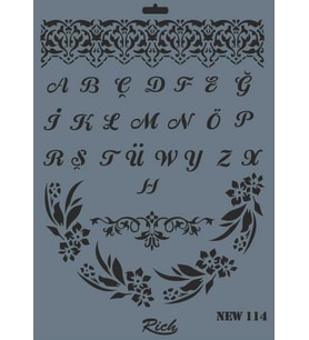 New Seri N-114 Stencil 35X25 Cm