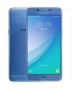Samsung Galaxy C5 Pro Uyumlu Ekran Koruyucu Screen Protector Tempered Glass Kristal Netliğinde %100 HD Görüntü, Yüksek Kalite Kırılmaz Temperli Cam (Şeffaf)