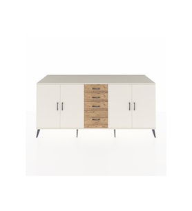 Kronos Konsol 2 Raflı 4 Çekmeceli 4 Kapaklı 220x59x99 Aytaşı-Aytaşı/Çam