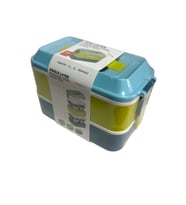 VAGONLİFE PASLANMAZ ÇELİK YEMEK KABI 2 KATLI 3 BÖLMELİ LUNCH BOX VGN6744 1200ML - MAVİ