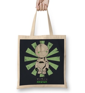 Marvin Paranoid Android Retro Japanese Bez Çanta Uzun Saplı
