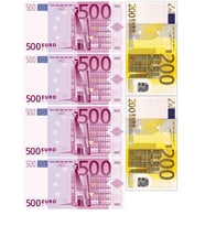 Yenilebilir Şeker Kağıt Euro Temalı Pasta Süsleme