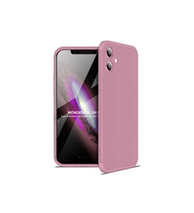 Apple iPhone 12 Uyumlu Kılıf Zore Ays Kapak (Rose Gold Altın)