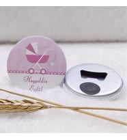 30 Adet Bebek Şekeri Buton Açacak Magnet Puset Uv Baskılı-