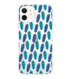 PrintiFy Apple  iPhone 12 Mini ile Uyumlu 1mm Slim Fit Nazar Boncuğu 4 Baskılı Şeffaf  Kılıf