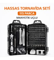 115 Parça Manyetik Uçlu Hassas Tornavida Seti