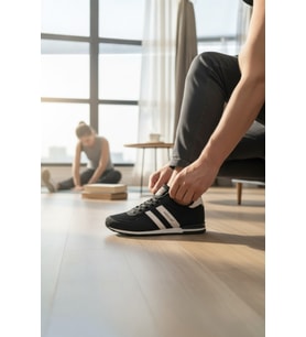 Enoch Erkek Beyaz Şeritli Günlük Spor Ayakkabı - Rahat Yürüyüş Sneaker