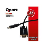 QPORT Q-DPV 1.8metre DP-VGA (E) Görüntü Kablosu