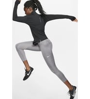 Nike Fast Leggings De Running Crop Toparlayıcı Gri Kadın Spor Tayt