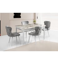 1010 MDF Mutfak Masa Takımı (Beyaz)