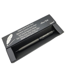 Signator® C486 Mat Füme Siyah Tükenmez Kalem  İsme Özel Kalem  Hediyelik Kalem (Karışık)
