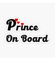Arabada Prens var Araç Sticker Etiket 19CM md7