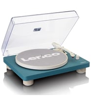 Lenco LS-50 TQ Mavi Hoparlörlü USBli MP3e Kayıt Özellikli Pikap Plak Çalar