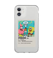 Iphone 11 Uyumlu Sunger Bob Minimalist Poster Desenli Şeffaf Telefon Kılıfı