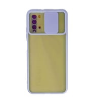 Redmi 9T Kılıf Palm Buzlu Kamera Sürgülü Silikon - Lila
