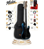 Midex MBG-420BLS Profesyonel Precision Bass Kasa JJ Bas Gitar Seti Sunburs