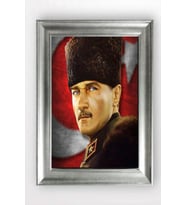 Gümüş Çerçeveli Atatürk Tablo a639