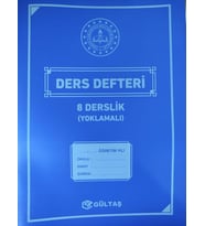 DERS DEFTERİ 8 DERSLİK YOKLAMALI PLASTİK KAPAK  - GÜLTAŞ