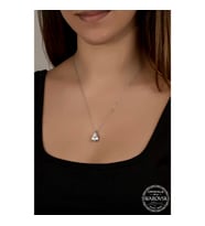 Swarovski Crystal Taşlı Damla Gümüş Kadın Kolye