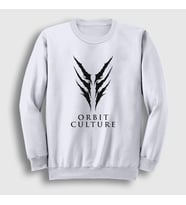 Presmono Unisex Beyaz Logo Orbit Culture Sweatshirt 454232tt (Beyaz)